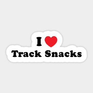 I Love Track Snacks Sticker